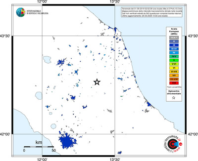 Mappa EMS - territori delle località