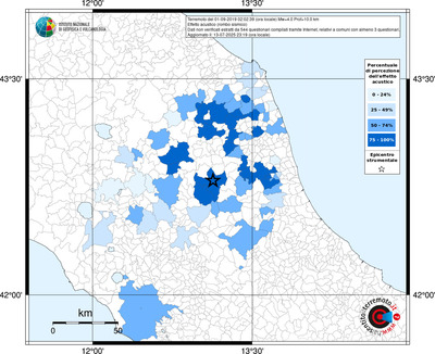 Mappa territorio comunale con almeno 3 questionari