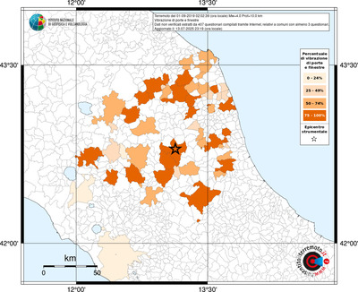 Mappa territorio comunale con almeno 3 questionari
