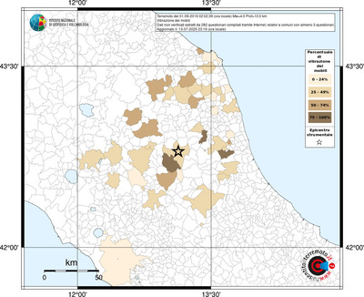 Mappa territorio comunale con almeno 3 questionari