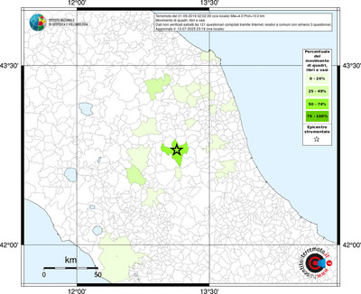 Mappa territorio comunale con almeno 3 questionari
