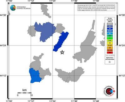 Mappa EMS - territori comuni