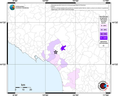 Mappa territorio comunale con almeno 3 questionari