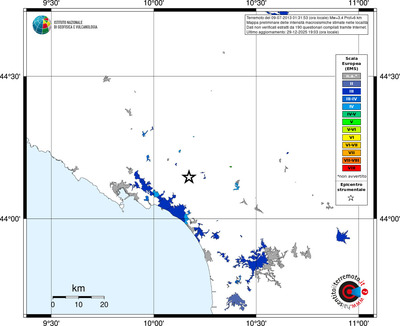 Mappa EMS - territori località