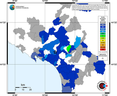 Mappa EMS - territori comuni