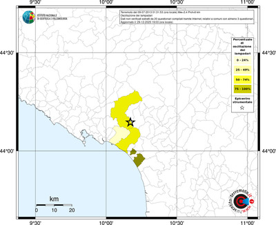 Mappa territorio comunale con almeno 3 questionari