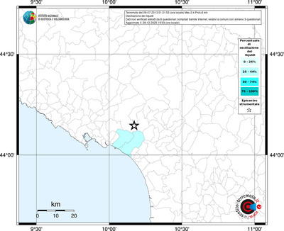 Mappa territorio comunale con almeno 3 questionari
