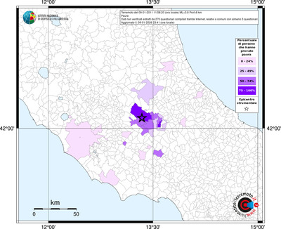 Mappa territorio comunale con almeno 3 questionari
