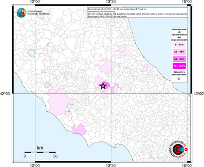 Mappa territorio comunale con almeno 3 questionari