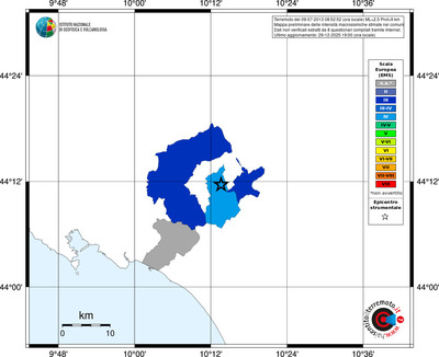Mappa EMS - territori comuni