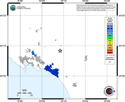 Mappa EMS - territori località