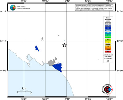 Mappa EMS - territori località