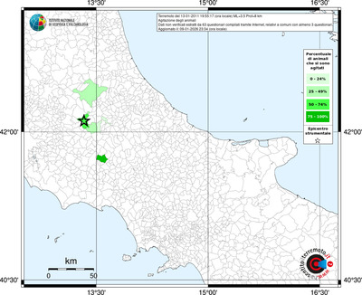 Mappa territorio comunale con almeno 3 questionari