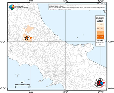 Mappa territorio comunale con almeno 3 questionari