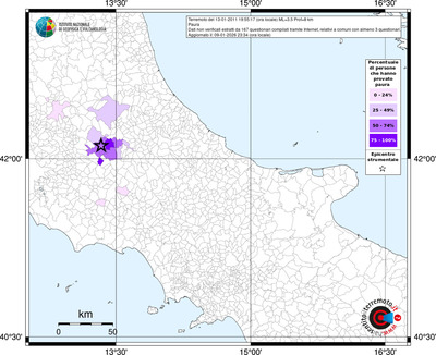 Mappa territorio comunale con almeno 3 questionari