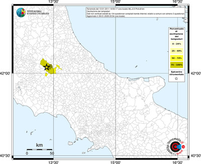 Mappa territorio comunale con almeno 3 questionari