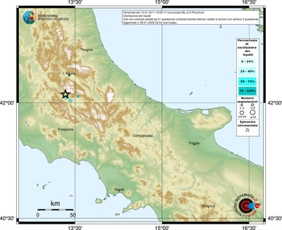 Mappa comuni con almeno 3 questionari
