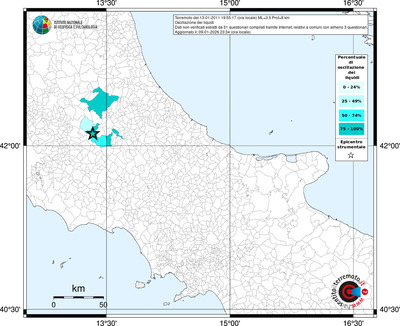 Mappa territorio comunale con almeno 3 questionari