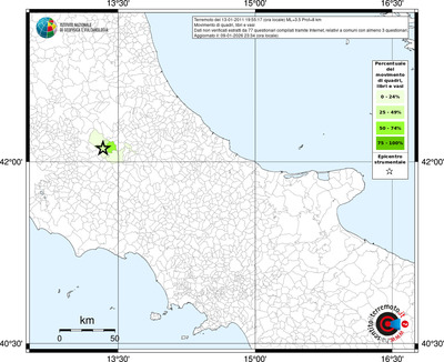 Mappa territorio comunale con almeno 3 questionari