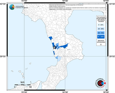 Mappa territorio comunale con almeno 3 questionari