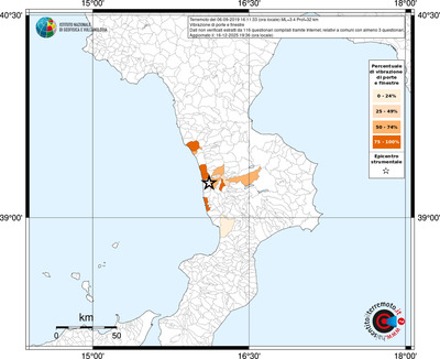 Mappa territorio comunale con almeno 3 questionari