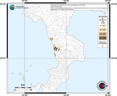 Mappa territorio comunale con almeno 3 questionari