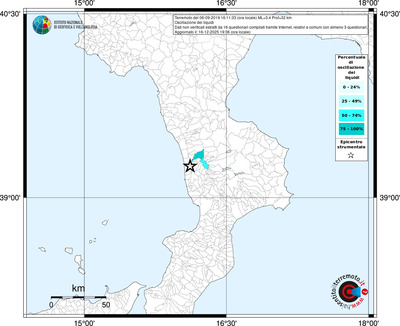 Mappa territorio comunale con almeno 3 questionari