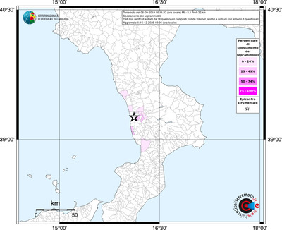 Mappa territorio comunale con almeno 3 questionari