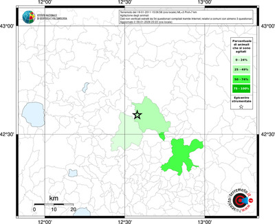Mappa territorio comunale con almeno 3 questionari