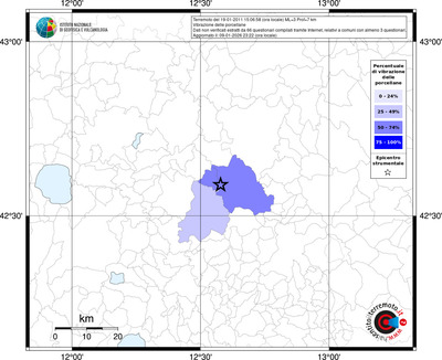 Mappa territorio comunale con almeno 3 questionari