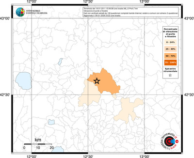 Mappa territorio comunale con almeno 3 questionari