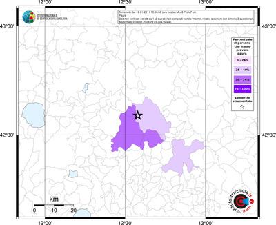 Mappa territorio comunale con almeno 3 questionari
