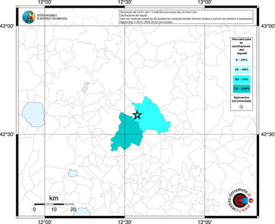 Mappa territorio comunale con almeno 3 questionari