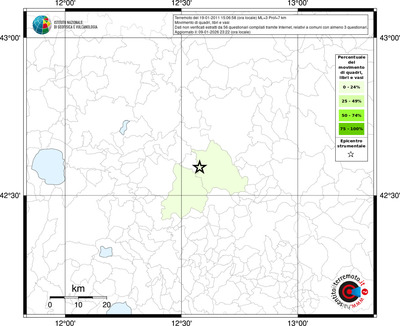 Mappa territorio comunale con almeno 3 questionari