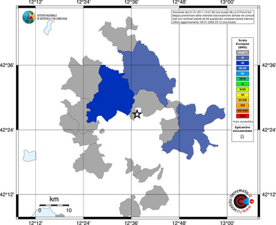 Mappa EMS - territori comuni