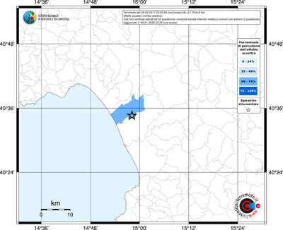 Mappa territorio comunale con almeno 3 questionari