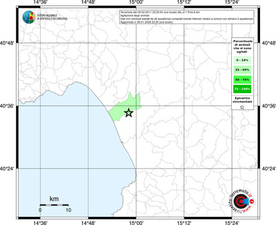 Mappa territorio comunale con almeno 3 questionari
