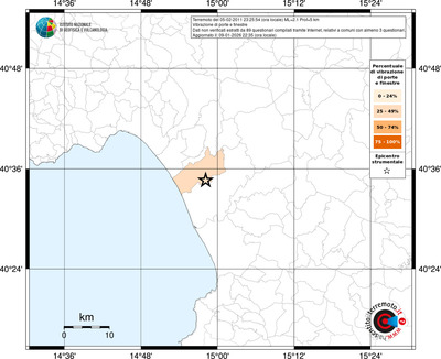 Mappa territorio comunale con almeno 3 questionari