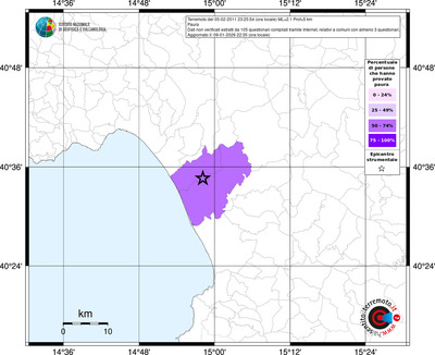Mappa territorio comunale con almeno 3 questionari