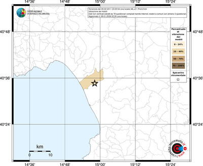 Mappa territorio comunale con almeno 3 questionari