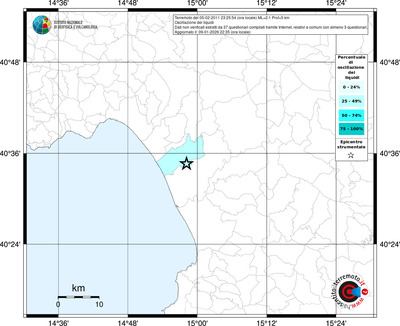 Mappa territorio comunale con almeno 3 questionari
