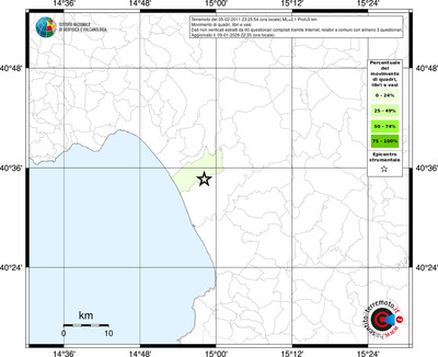 Mappa territorio comunale con almeno 3 questionari