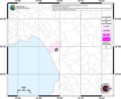 Mappa territorio comunale con almeno 3 questionari