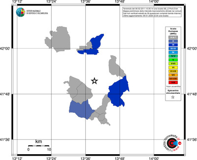 Mappa EMS - territori comuni