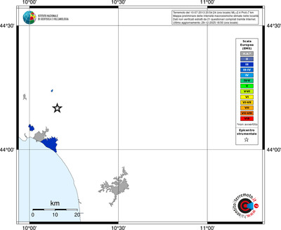 Mappa EMS - territori località