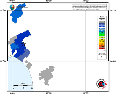 Mappa EMS - territori comuni