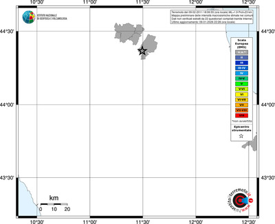Mappa EMS - territori comuni