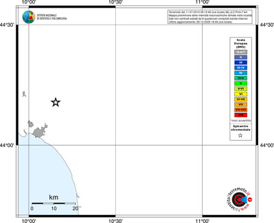 Mappa EMS - territori località