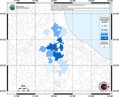Mappa territorio comunale con almeno 3 questionari