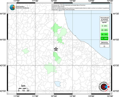 Mappa territorio comunale con almeno 3 questionari